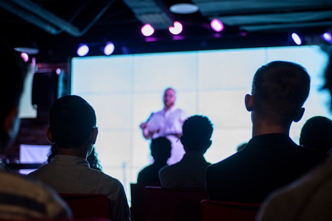 public speaker on stage